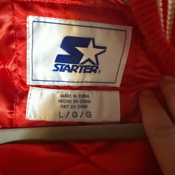 Women’s 49er STARTER Red Satin Jacket - Picture 2 of 6